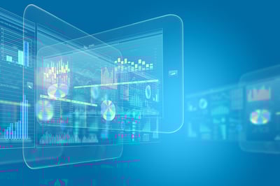 Background digital image with touch icons. Innovative technologies