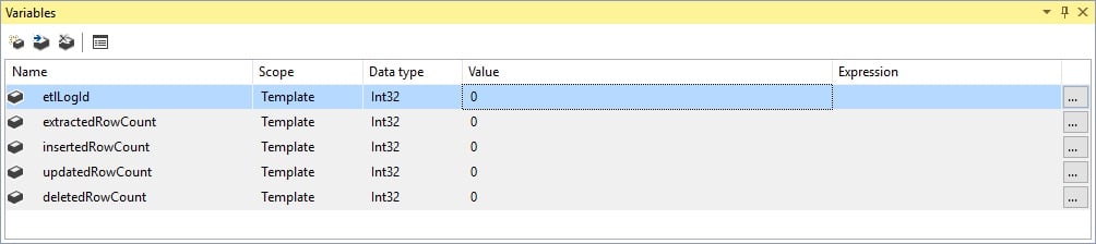 SSIS Variables