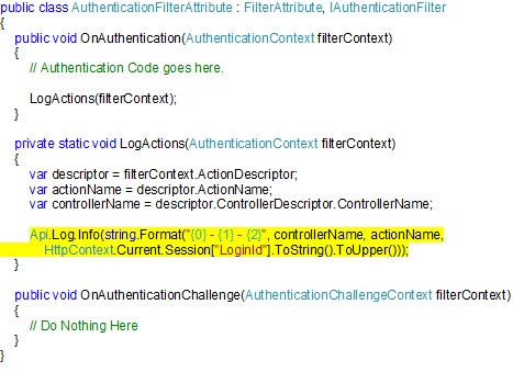 AuthenticationActionFilterCodeSample