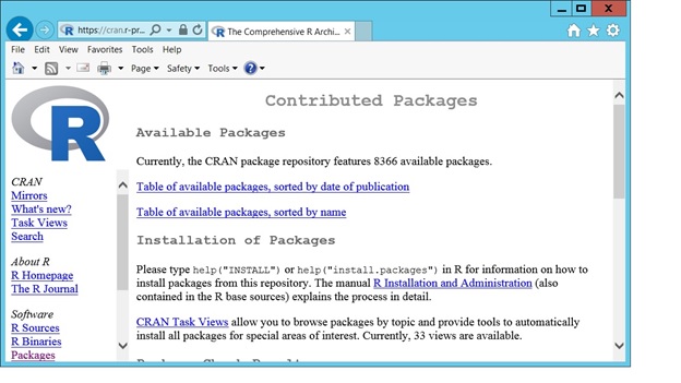 Contributed Available packages