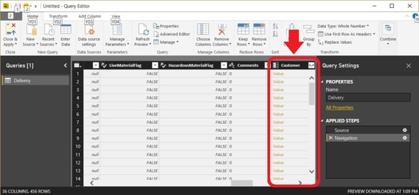 Power BI Value and Table Columns - Figure 02