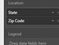 Use levels and put State into location above zip code