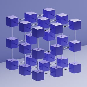 blue box abstract design