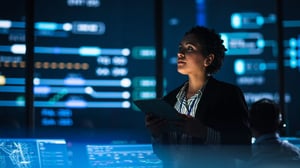 a person looking at data