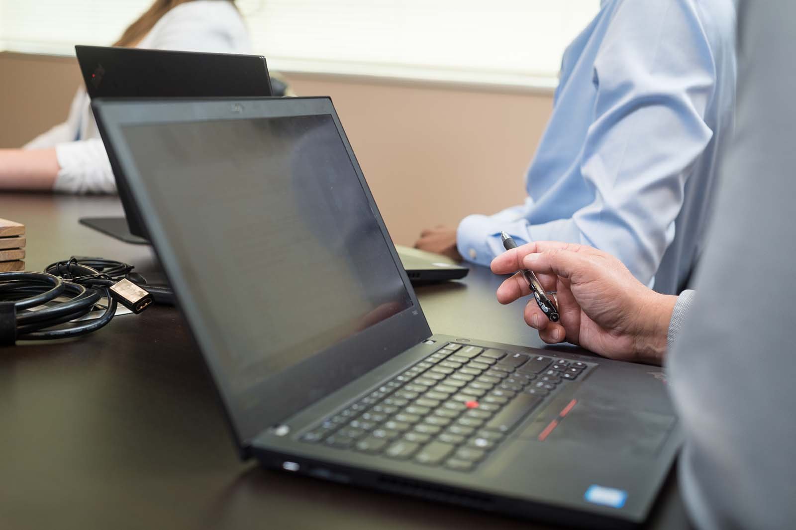 Up close view of a computer screen