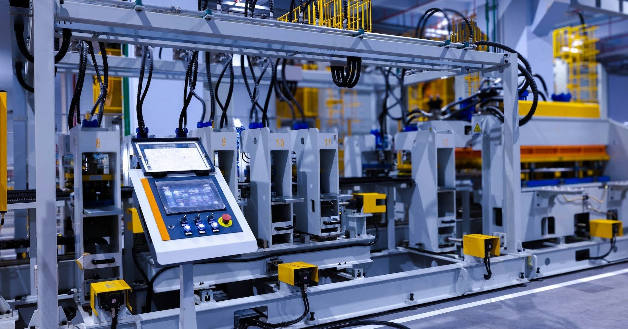 a factory floor in a modern manufacturing center